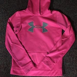 Hot pink under armour sweatshirt